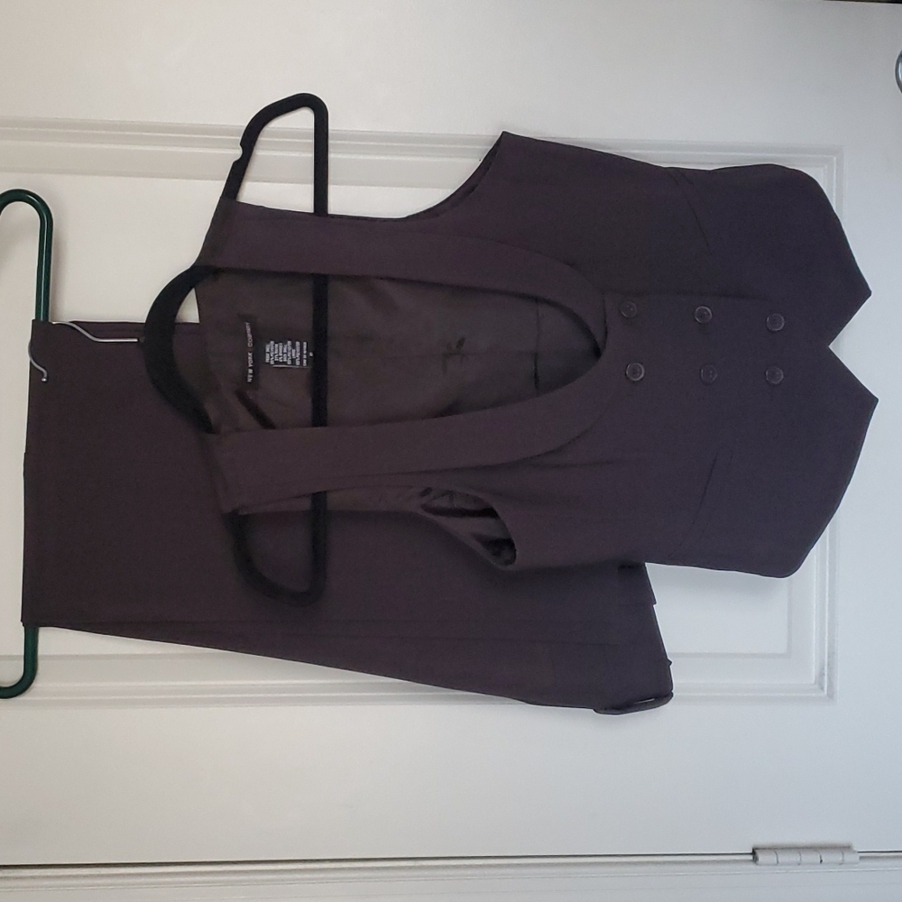 New York & Co Chic Brown Pantsuit w/vest